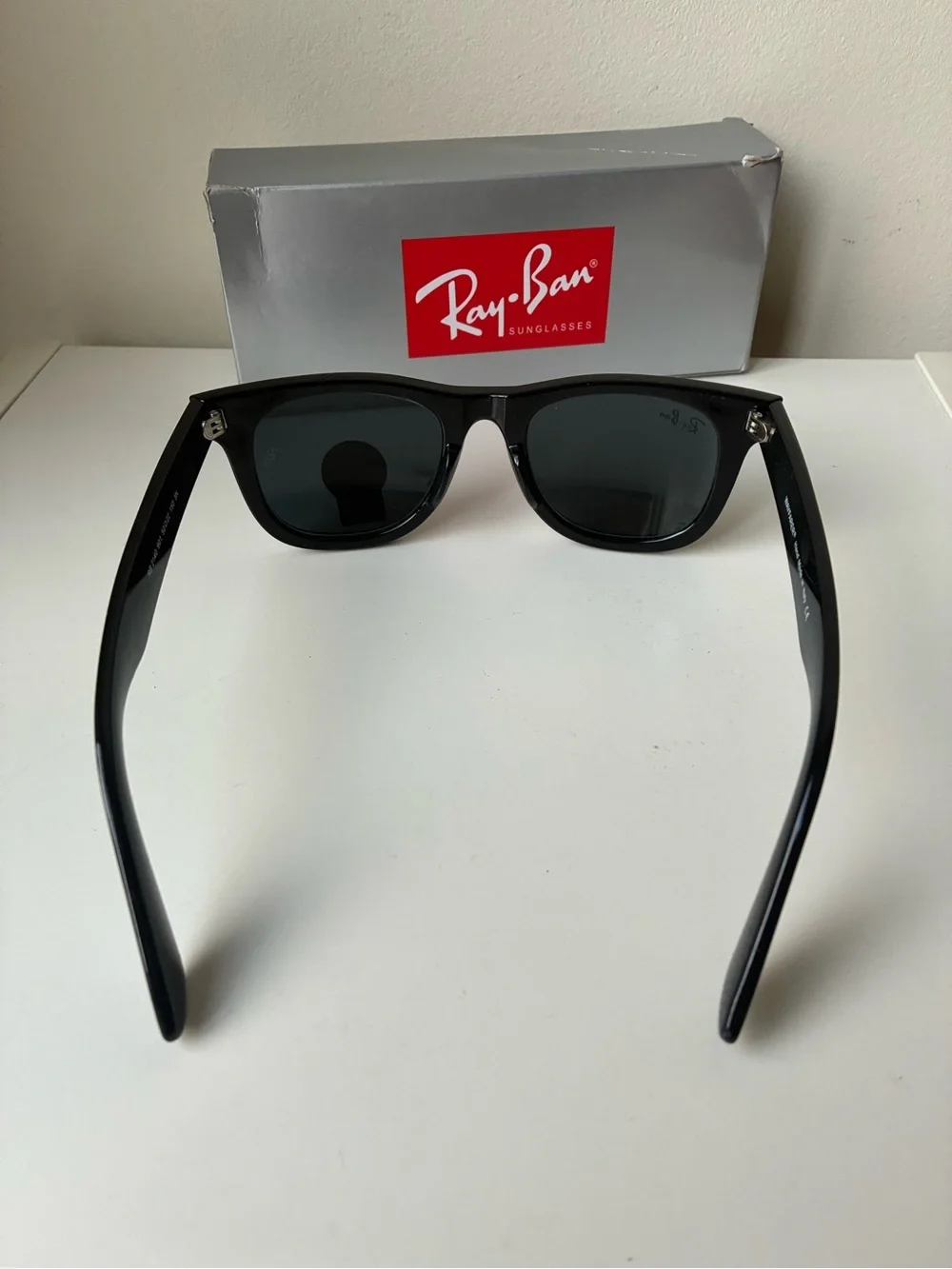 Ray-Ban Black Wayfarer Sunglasses with Dark Lenses